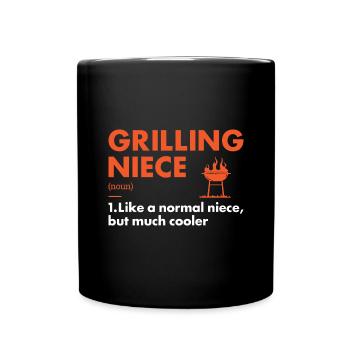 Griller Niece Definition Grilling - Full Colour Mug - black - Front