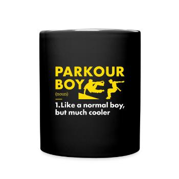 Traceur Boy Definition Parkour - Full Colour Mug - black - Front