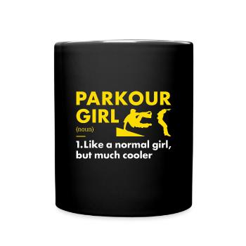 Traceur Girl Definition Parkour - Full Colour Mug - black - Front