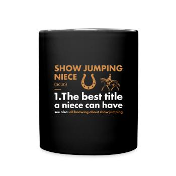 Saut d’obstacles Nièce Définition Saut d’obstacles - Mug uni - noir - Devant