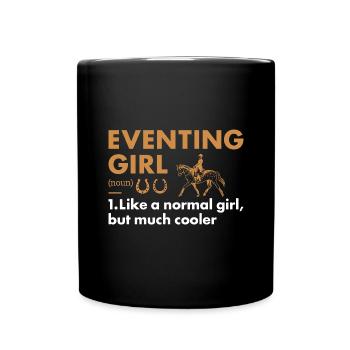 Rider Girl Definition Eventing - Tasse einfarbig - Schwarz - Vorne