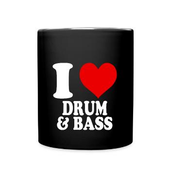 J’aime Drum & Bass Funny Witty Heart - Mug uni - noir - Devant