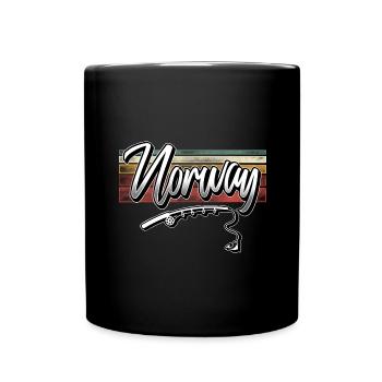 Norvège Pêche - Mug uni - noir - Devant