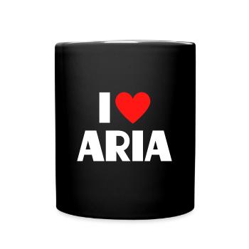 J’aime Aria Red Heart Love Fan Gift - Mug uni - noir - Devant
