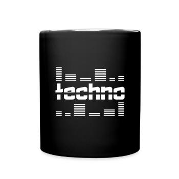 Techno - Full Colour Mug - black - Front