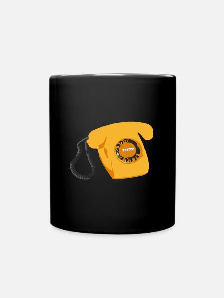 Telefon Retro - Tasse einfarbig - Schwarz