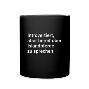Islandpferde - Islandpferd - Tasse einfarbig - Schwarz - Vorne