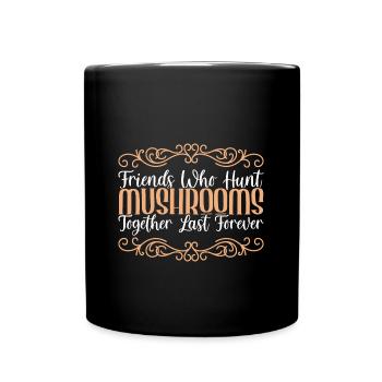Pilze sammeln Pilzsammler - Tasse einfarbig - Schwarz - Vorne