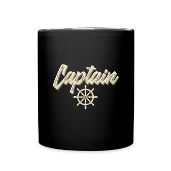 Capitaine Voilier Bateau à moteur Bateau Marin - Mug uni - noir - Devant