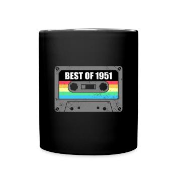 Geburtstag Best Of 1951 Jahrgang Vintage 1951 - Tasse einfarbig - Schwarz - Vorne