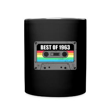 Geburtstag Best Of 1963 Jahrgang Vintage 1963 - Tasse einfarbig - Schwarz - Vorne