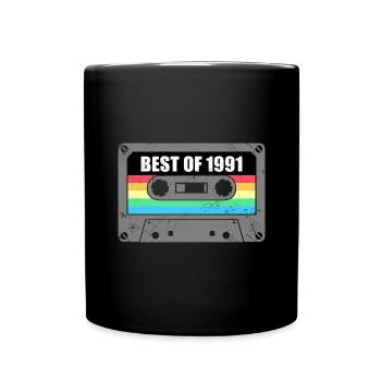 Geburtstag Best Of 1991 Jahrgang Vintage 1991 - Tasse einfarbig - Schwarz - Vorne