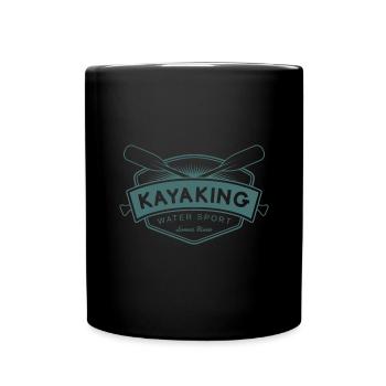 Kayak Sports nautiques Kayak en eau vive - Mug uni - noir - Devant