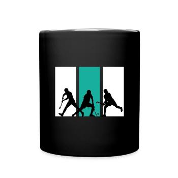 Terrain de hockey sur gazon de l’équipe de hockey sur gazon - Mug uni - noir - Devant