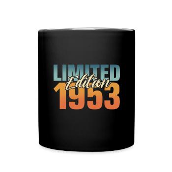70th birthday Born 1953 70 years - Full Colour Mug - black - Front