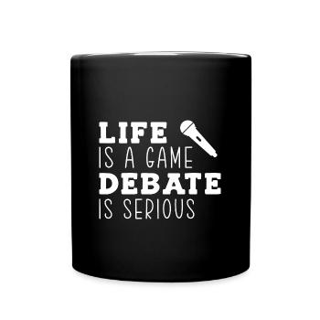 Debating Debate Arguing - Full Colour Mug - black - Front