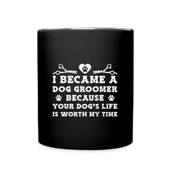 Dog groomer Dog groomer - Full Colour Mug - black - Front