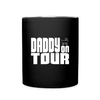 Papa en tournée - Mug uni - noir - Devant
