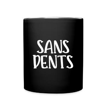sans dents - Mug uni - noir - Devant