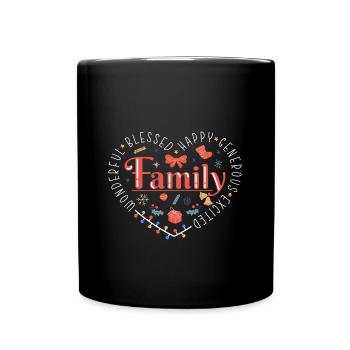 Christmas Family - Full Colour Mug - black - Front