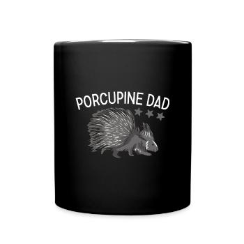Porcupine Dad Porcupine - Full Colour Mug - black - Front