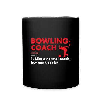Sport Coach Definition Bowling - Tasse einfarbig - Schwarz - Vorne