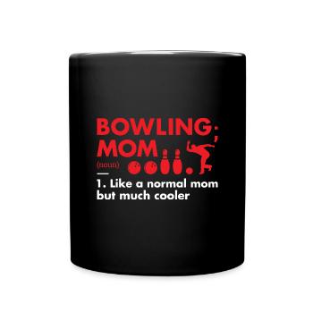 Sport Maman Définition Bowling - Mug uni - noir - Devant