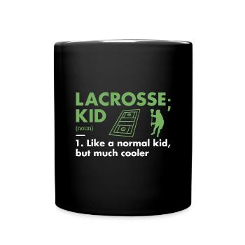 Sport Kid Definition Lacrosse - Full Colour Mug - black - Front