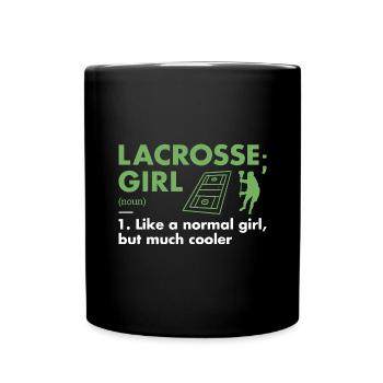 Sport Girl Definition Lacrosse - Tasse einfarbig - Schwarz - Vorne