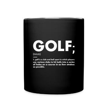 Sport Définition Golf - Mug uni - noir - Devant