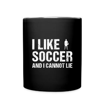Sport J’aime le football et je ne peux pas mentir au football - Mug uni - noir - Devant