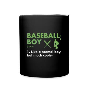 Sport Boy Definition Baseball - Full Colour Mug - black - Front