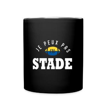 Rugby J peux pas j ai stade humour rugby clermont - Mug uni - noir - Devant