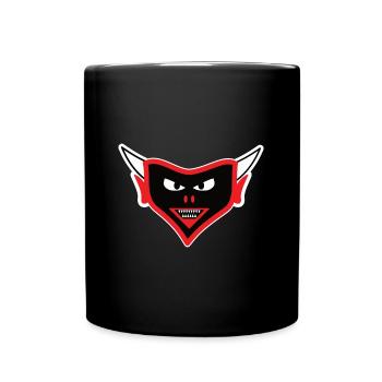 Teufel Design, das teuflische Gesicht - Tasse einfarbig - Schwarz - Vorne