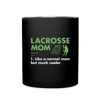 Sport Mom Definition Lacrosse - Full Colour Mug - black - Front
