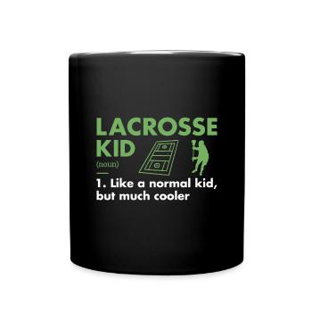 Sport Kid Definition Lacrosse - Full Colour Mug - black - Front