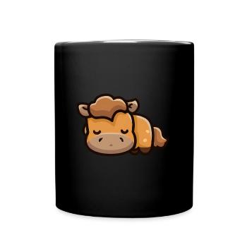 Joli cheval dort - Mug uni - noir - Devant