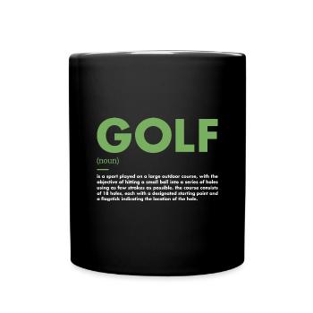Sport Définition Golf - Mug uni - noir - Devant