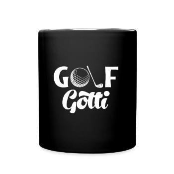 Golf Gotti Golfer Golf - Tasse einfarbig - Schwarz - Vorne