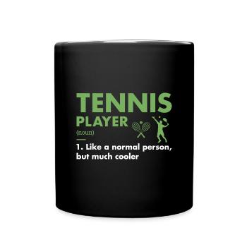 Sport Player Definition Tennis - Tasse einfarbig - Schwarz - Vorne