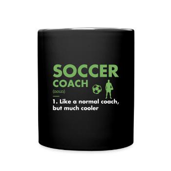 Entraîneur sportif Définition Soccer - Mug uni - noir - Devant