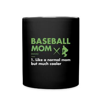 Sport Mom Definition Baseball - Tasse einfarbig - Schwarz - Vorne