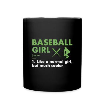 Sport Girl Définition Baseball - Mug uni - noir - Devant