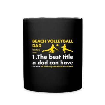 Sport Dad Définition Volleyball de plage - Mug uni - noir - Devant