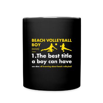 Sport Boy Définition Volleyball de plage - Mug uni - noir - Devant