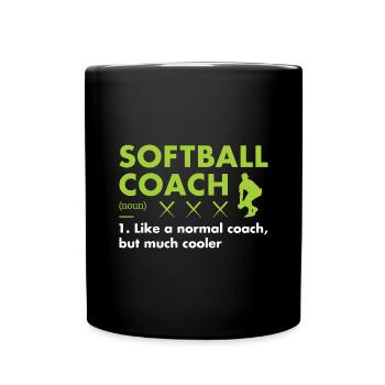 Sport Coach Definition Softball - Tasse einfarbig - Schwarz - Vorne