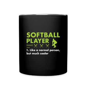 Sport Player Definition Softball - Tasse einfarbig - Schwarz - Vorne