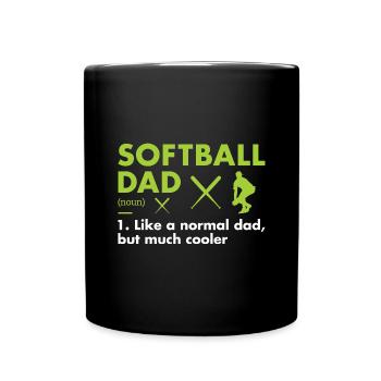 Sport Dad Definition Softball - Tasse einfarbig - Schwarz - Vorne