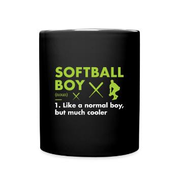 Sport Boy Definition Softball - Tasse einfarbig - Schwarz - Vorne