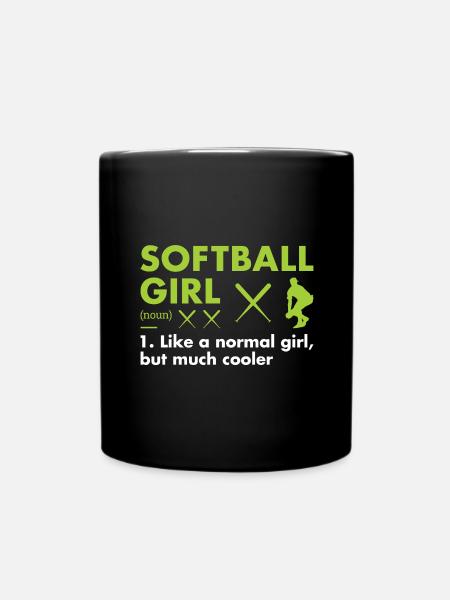Sport Girl Definition Softball - Tasse einfarbig - Schwarz